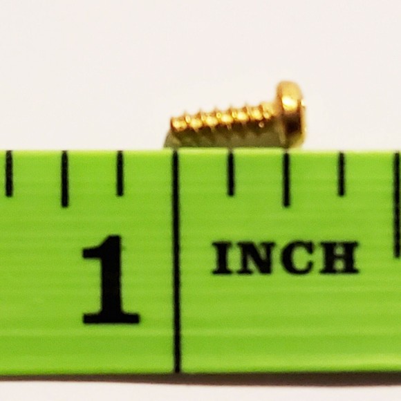 .092" x .25" (1/4") Phillips Button Head Custom Brass Thread Rolling Screw 100pc - Picture 3 of 3